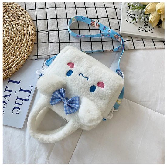 Sanrio Bag Kawaii Kuromi Cinnamoroll My Melody Cartoon Anime Plush Handbag Cosmetic Bag Travel Storage Bag Women Girl Gifts - Tasawoq