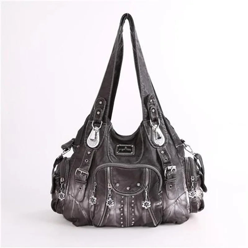 Angelkiss Bag Women Fashion Handbags Women Shoulder Bags PU Leather Handbag Female Satchel Big Shoulder Purse Bag bolsa feminina - Tasawoq