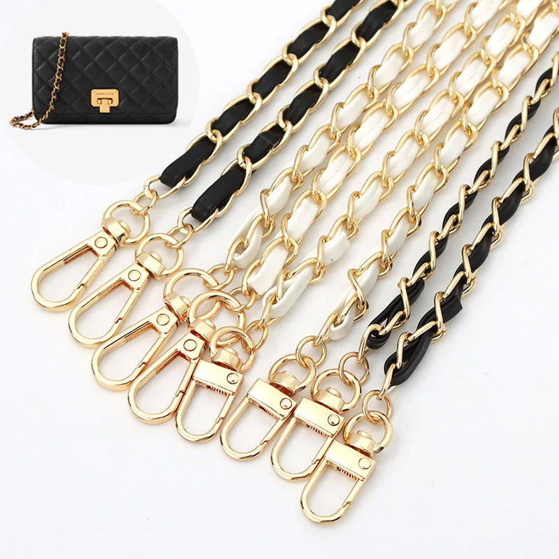 120cm Purse Chain Strap Crossbody Handbag Chains Replacement Leather Shoulder Bag Chain Straps Diy Women Girl Bag Part Accessory - Tasawoq
