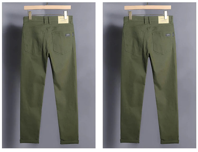 Fashion Loose Straight Business Casual Stretch Denim Pants Male Brand Trousers 3 Colors Plus Size Mens Clothing Slim Jeans 28-44 - Tasawoq