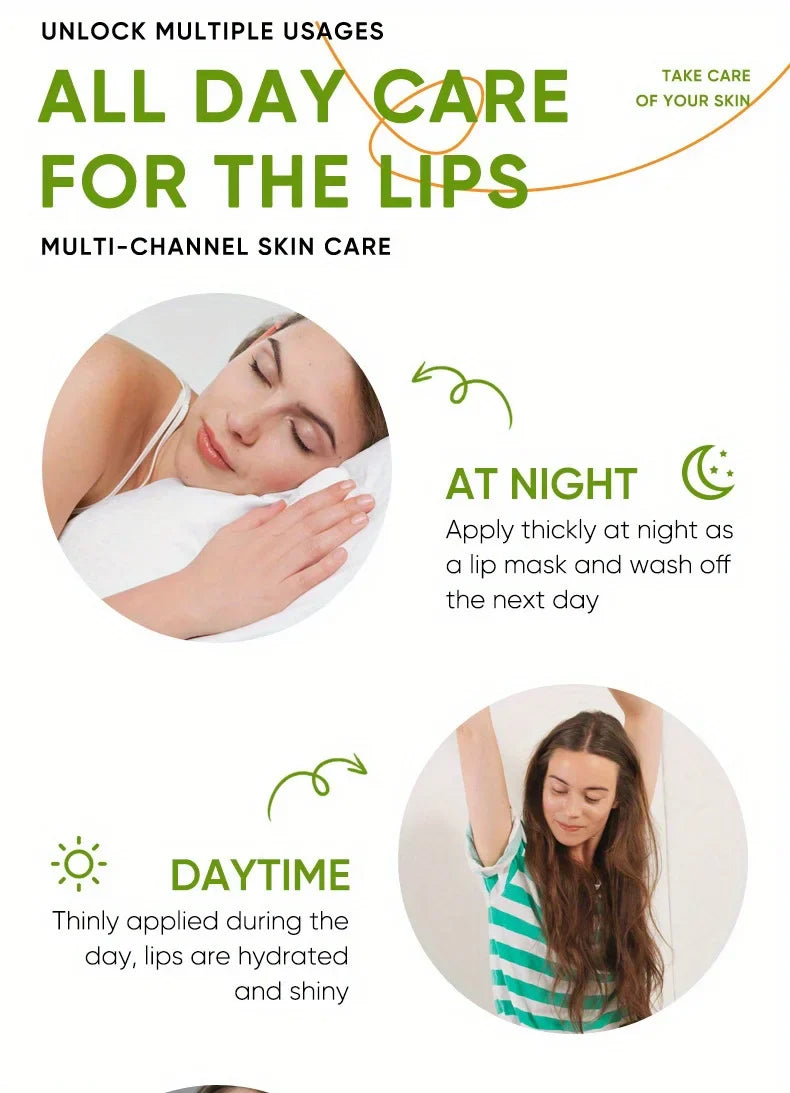 Lip Aloe Balm Nourishing, Refreshing, Hydrating and Moisturizing Preventing Cracking and Repairing Lips Gentle Non Irritating - Tasawoq
