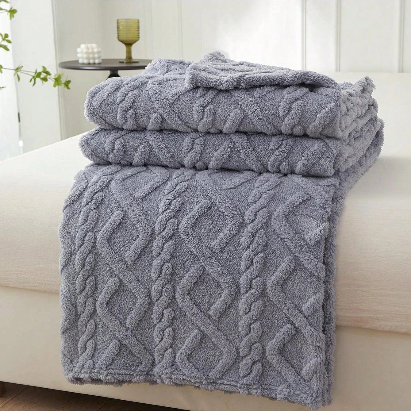 1pc Single-Layer Coral Fleece Blanket, Lightweight & Multi-Purpose Blanket Bed Cover,For Living Room Sofa Cover, Nap Blanket - Tasawoq
