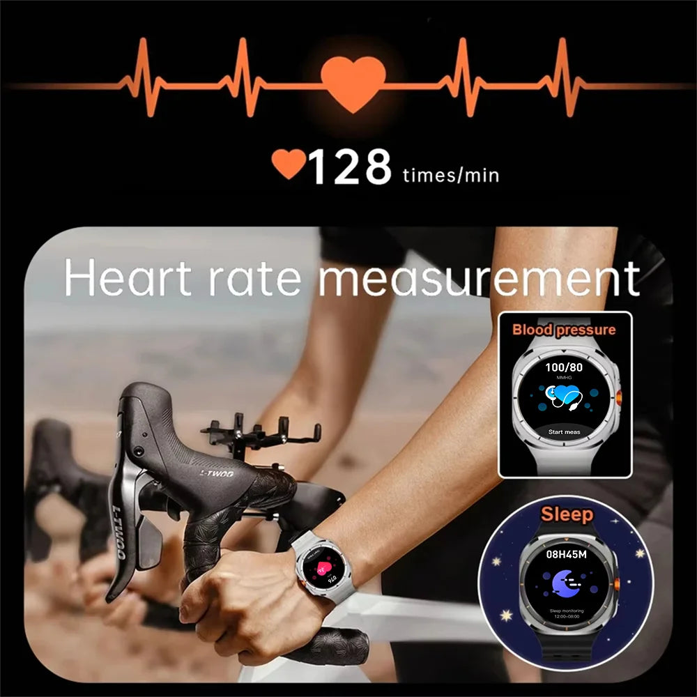 LAXASFIT Watch 7 Ultra Smartwatch Bluetooth Talk HD AMOLED Screen Fitness Tracker Health Monitoring Smartwatch for Android IOS - Tasawoq