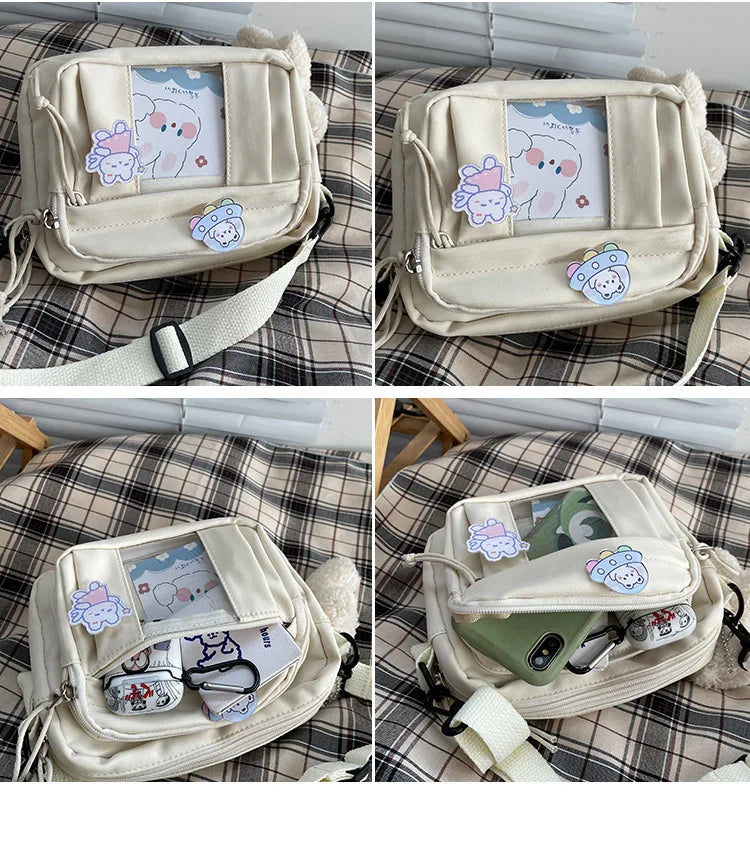 New Kawaii Bag Girls 2025 New JK Transparent Bag Small Crossbody Bag For Women Purses and Handbags Shoulder Bag Itabag Bolso - Tasawoq