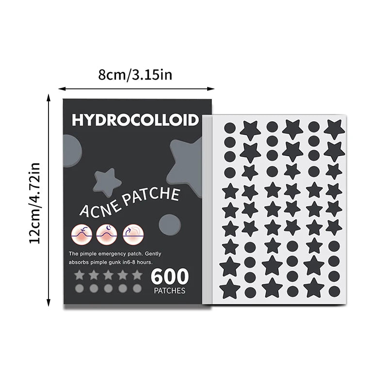 600 PCS/SET Star Pimple Patch Acne Colorful Invisible Acne Removal Skin Care Stickers Concealer Face Spot Beauty Makeup Tools - Tasawoq