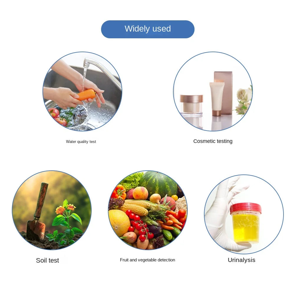 80 Strips Professional 1-14 ph Litmus Paper Ph Test Strips Water Cosmetics Soil Acidity Test Strips with Control Card - Tasawoq