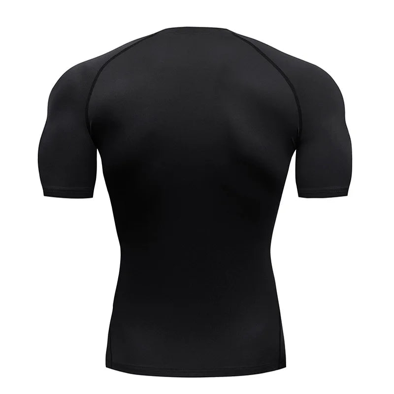 New Compression Shirt Men Fitness Gym Super Hero Sport Running T-Shirt Rashgard Tops Tee Quick Dry Short Sleeve T-Shirt For Men - Tasawoq
