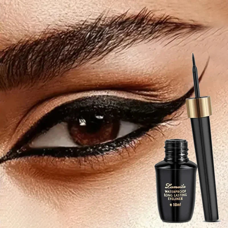 Long-lasting hard-tipped gel eye ultra-fine waterproof black liquid eyeliner pen - Tasawoq