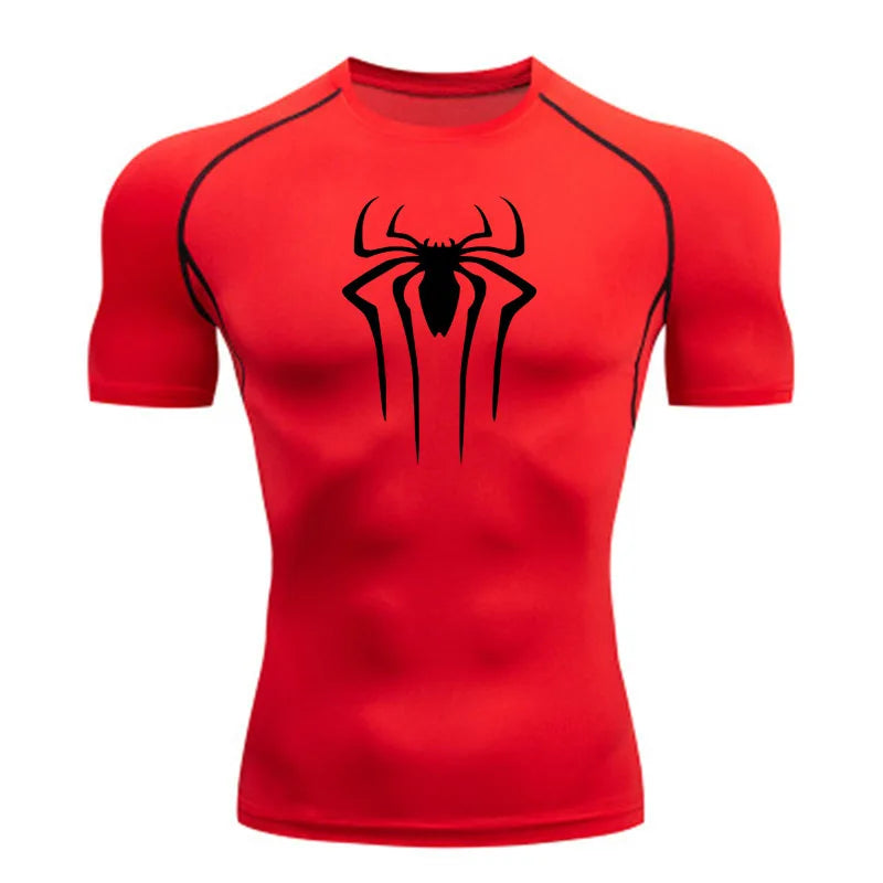 New Compression Shirt Men Fitness Gym Super Hero Sport Running T-Shirt Rashgard Tops Tee Quick Dry Short Sleeve T-Shirt For Men - Tasawoq