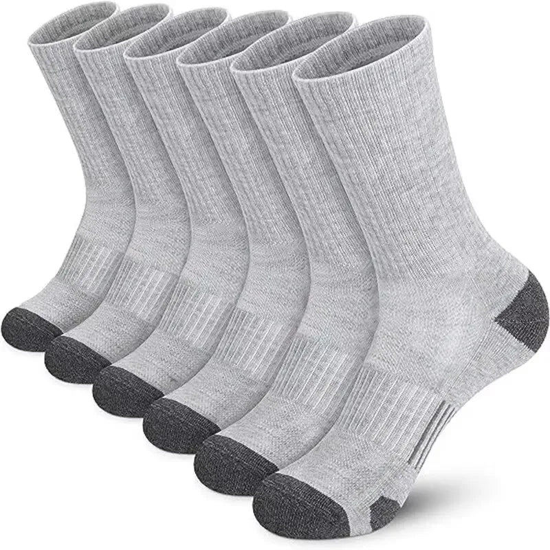 3 Pairs Men's Outdoor Gym Socks High Quality Comfortable Soft Ground-Gripping Football Large Size New Style - Tasawoq