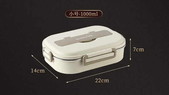 304 Stainless Steel Insulated Lunch Box Office Workers Sealed Portable Lunch Box with Bag Students Kids Commercial Bento Box Set