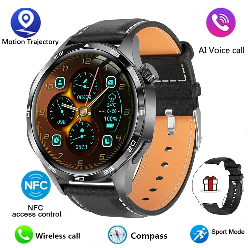 GT5 PRO Smart Watch Men Watch 5 Pro AMOLED HD Screen Bluetooth Call GPS Trajectory NFC Heart Rate Compass SmartWatches 2024 New - Tasawoq