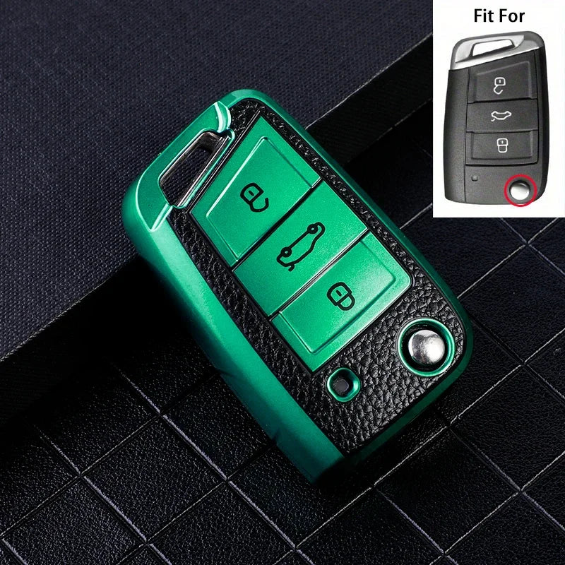 Car Key Cover Fob Case Shell For Volkswagen VW Polo Golf 7 MK7 Tiguan passat For Skoda Octavia Kodiaq Karoq For Seat Ateca Leon