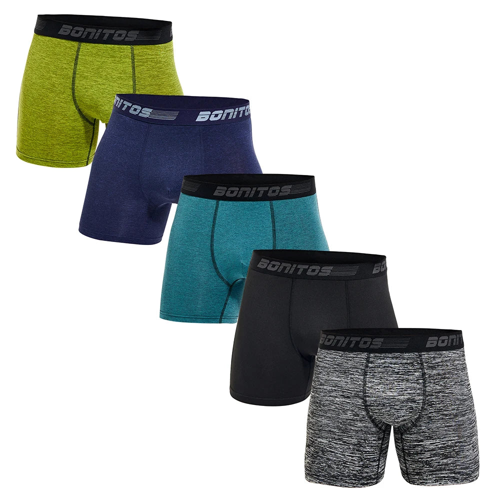 5pcs Pack 2025 Men Panties Polyester Underwear Male Brand Boxer And Underpants For Homme Lot Luxury Set Sexy Shorts Gift Slip - Tasawoq