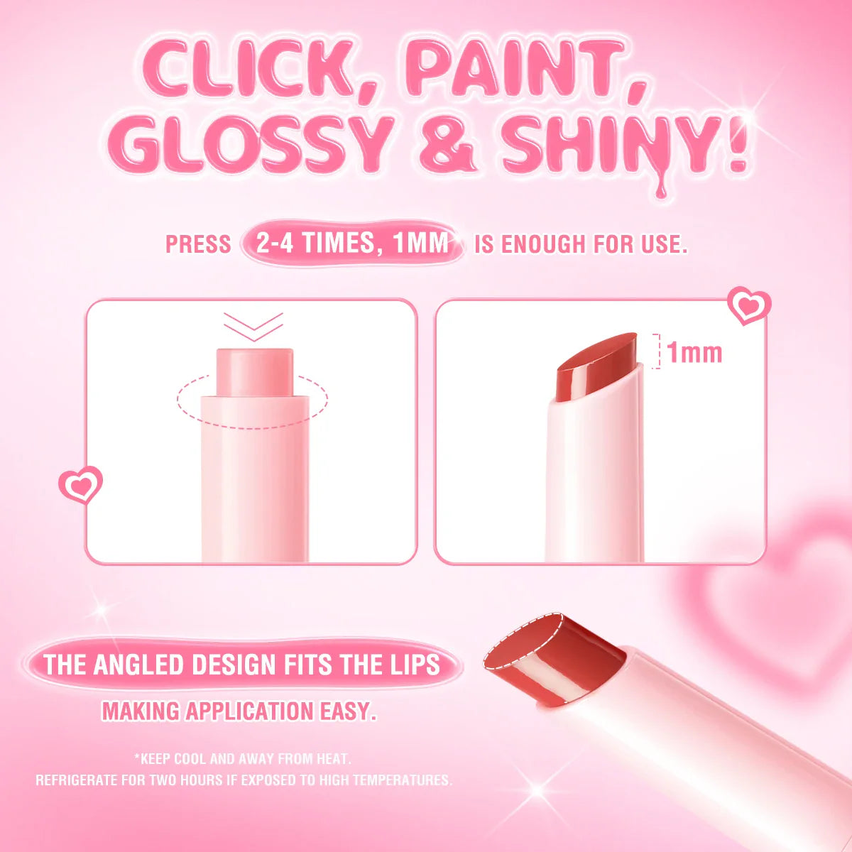 PINKFLASH Dewyful Glossy Lip Balm Long-lasting Moisturizing Lip Glaze Non-stick Lip Tints Women Lips Liner Care Makeup Cosmetics - Tasawoq