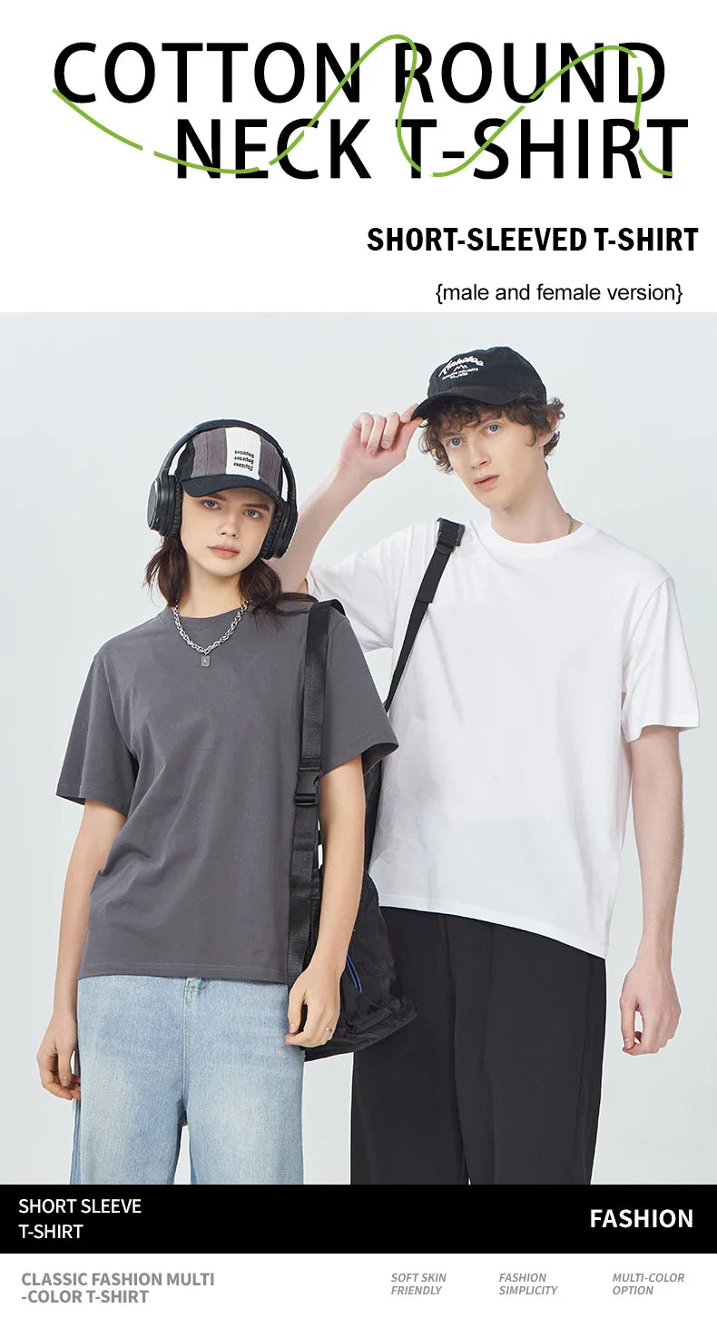 Good Mental State Pure Cotton Short Sleeved t-shirt For Men Women 2024 Summer New Tee Clothes Loose Casual Cartoon Oversized Top - Tasawoq