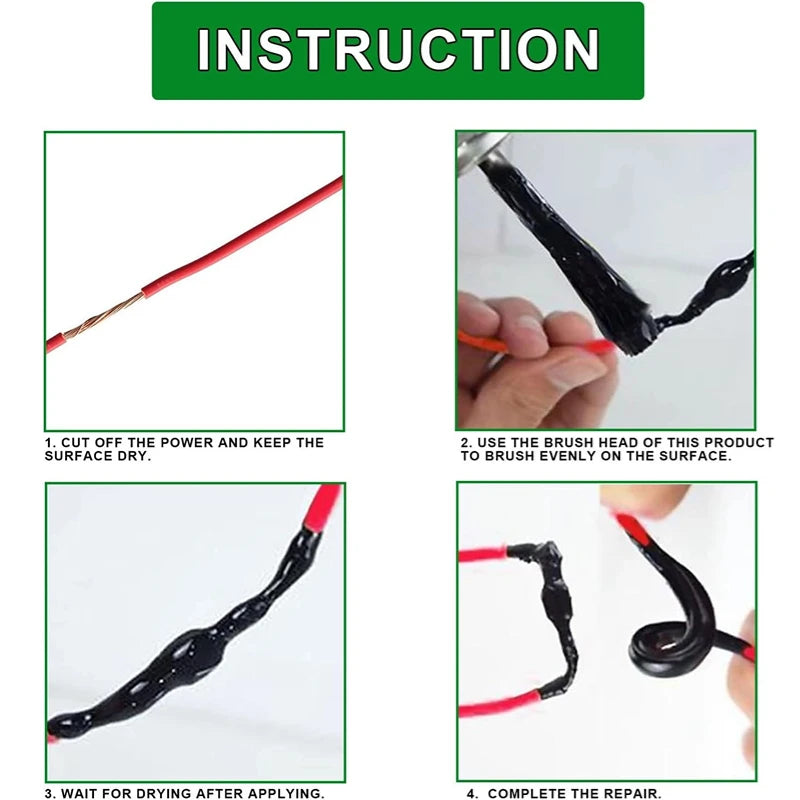 Liquid Electrical Tape Insulating Tape Rubber Electrical Wire Cable Coat Fix Line Glue Liquid Insulation Paste Sealant - Tasawoq