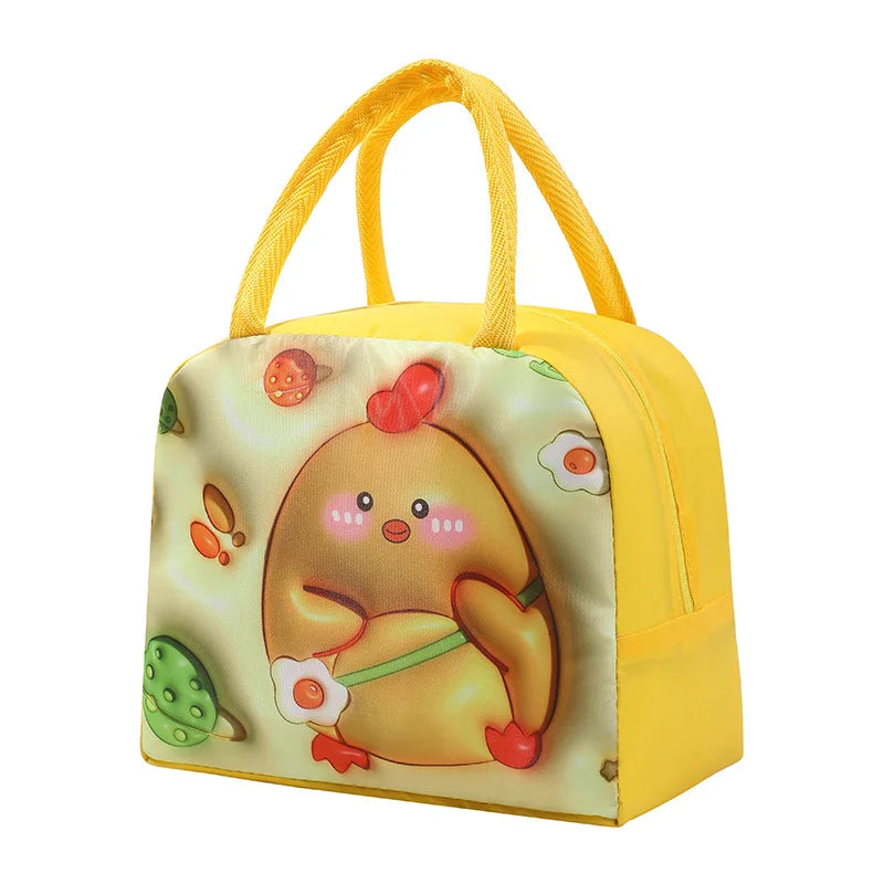 3D Cartoon Lunch Bag Insulated Thermal Food Portable Lunch Box Functional Food Picnic Lunch Bags for Women Kids