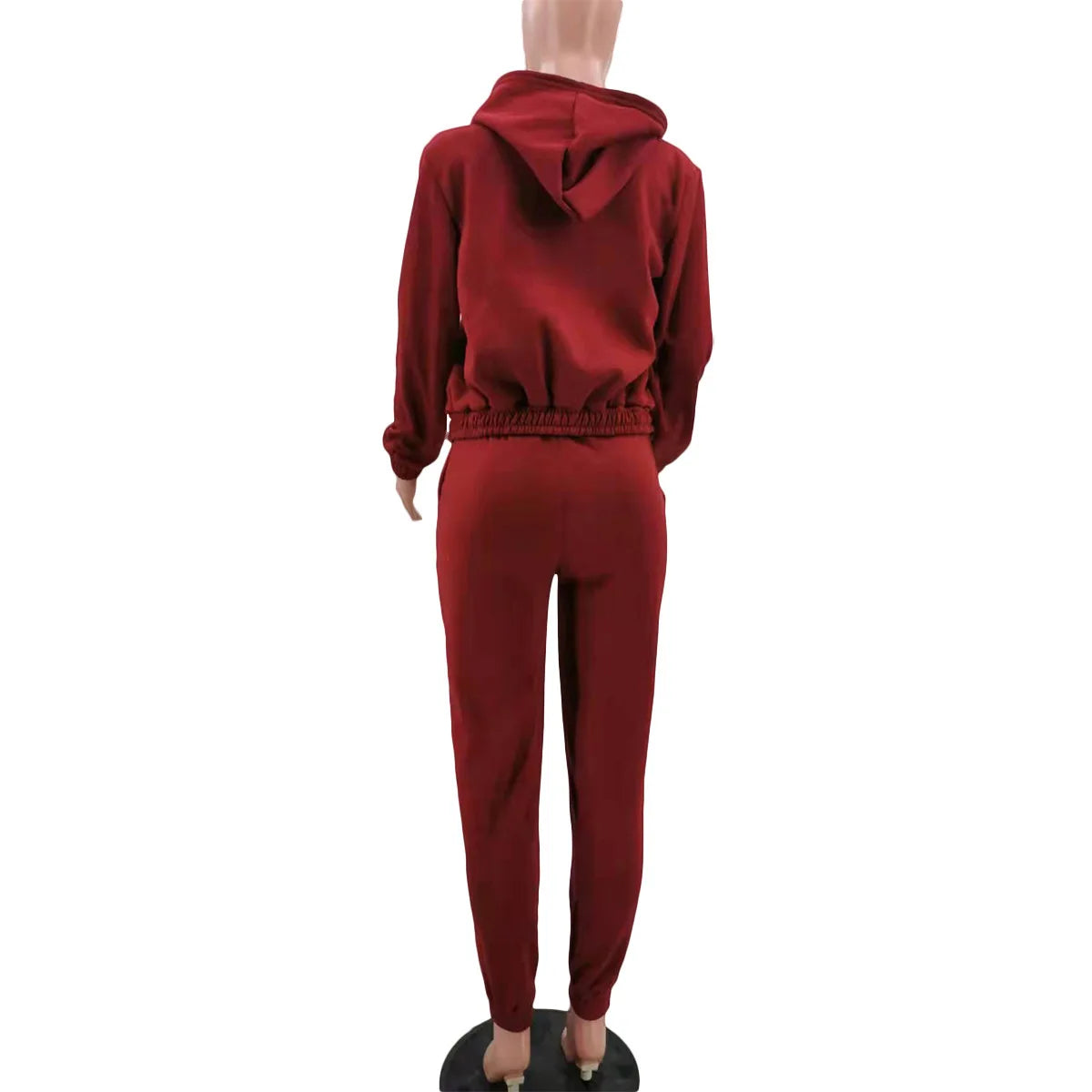 3pcs Women's Clothing Set Fleece-lined Hooded Sweater &Sleeveless Tank Top & Sports Sweatpants Pants - Tasawoq