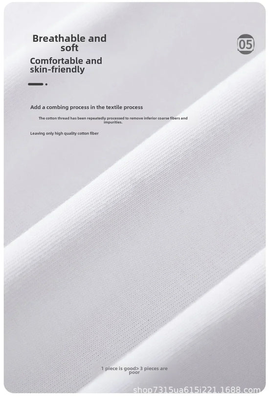 Summer Cotton Heavy Duty 300grams American Pure Cotton Short Sleeves T-shirt Men Casual Base Top Oversized T Shirt - Tasawoq