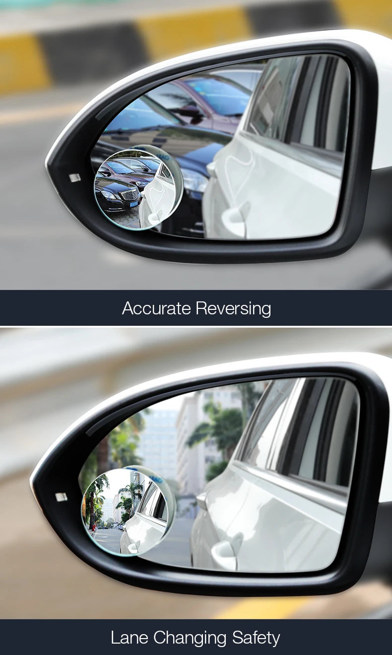 2pcs Blind Spot Mirror Car Rearview Mirror HD Adjustable-Degree Convex Glass Universal Car Assecories Broaden Horizons
