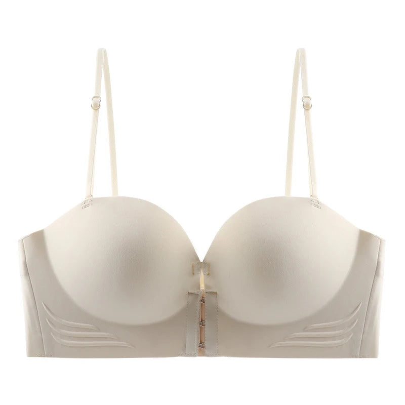FINETOO Front Closure Sexy Push Up Bra Women Invisible Bras Underwear Lingerie For Female Brassiere Strapless Seamless Bralette - Tasawoq