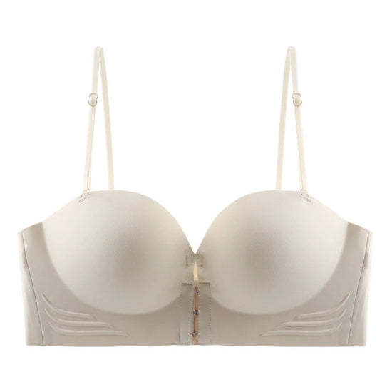 FINETOO Front Closure Sexy Push Up Bra Women Invisible Bras Underwear Lingerie For Female Brassiere Strapless Seamless Bralette - Tasawoq