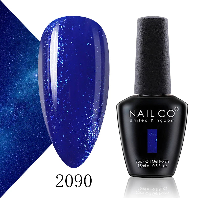 NAILCO 15ml Fresh Series Gel Nail Polish Design UV&LED Nail Gel Spring Summer Color Vernis Nail Art Glitter All For Manicure Set - Tasawoq