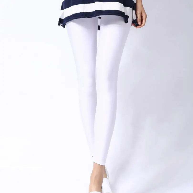 New Spring Solid Candy Neon Leggings for Women High Stretched Female Legging Pants Girl Clothing Leggins Plug Size - Tasawoq
