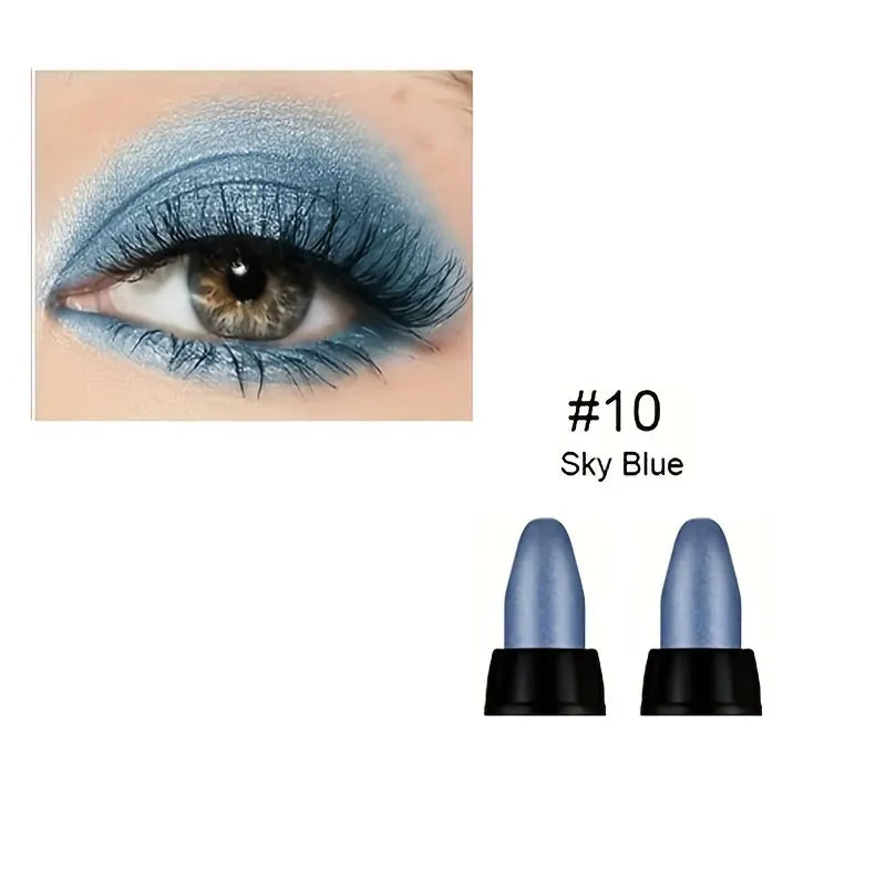 16 Colors Pearlescent Eyeliner, Color Glitter Waterproof Long-Lasting Eye Makeup Non-smudge Eyeliner - Tasawoq