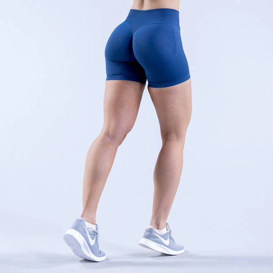 NCLAGEN Women Low Rise Impact Shorts Sports Workout Gym Running Seamless Leggings Scrunch Booty Hip Lifting Yoga Biker Shorts - Tasawoq