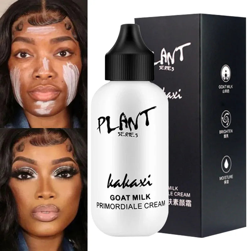 Waterproof Foundations Makeup Full Coverage Lasting High Coverage Goat Milk Liquid Cover Acne Female Korean Makeup Base Female - Tasawoq