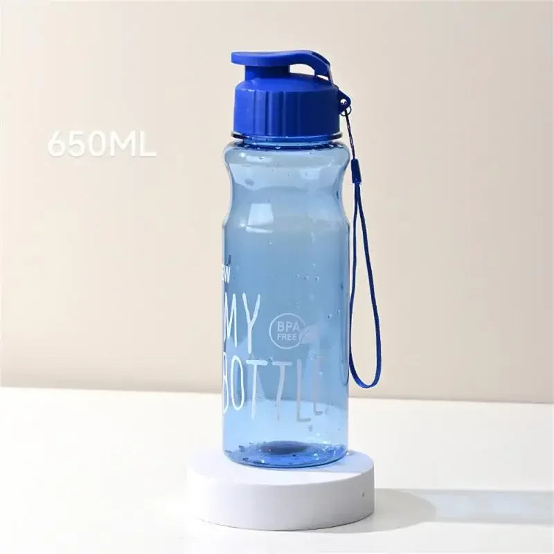 Gift Plastic Water Bottle Large Capacity Sports Kettle Wholesale Transparent Cold Water Cup Outdoor Portable 650ml