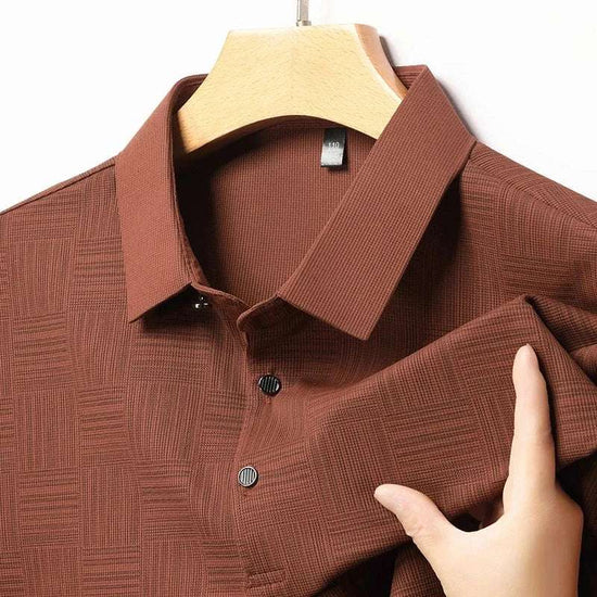 2024 Men's New Printed Business Casual Short sleeved POLO Shirt Fashion Short sleeved Comfortable and Breathable Top - Tasawoq