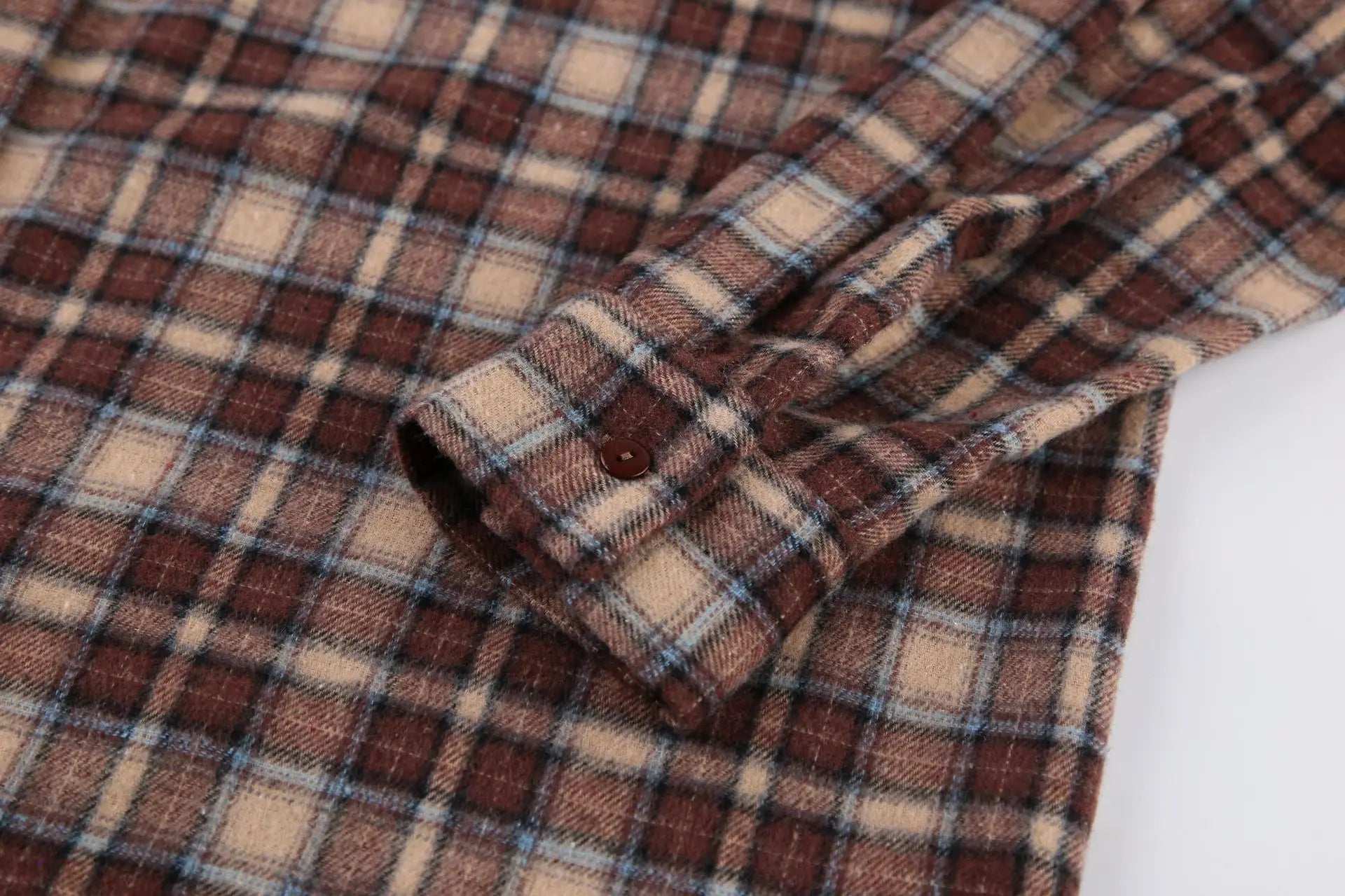 Spring Autumn Vintage Plaid Checkered Shirt Women's Long Sleeve Blouse Loose Single Breasted Casual Shirt - Tasawoq