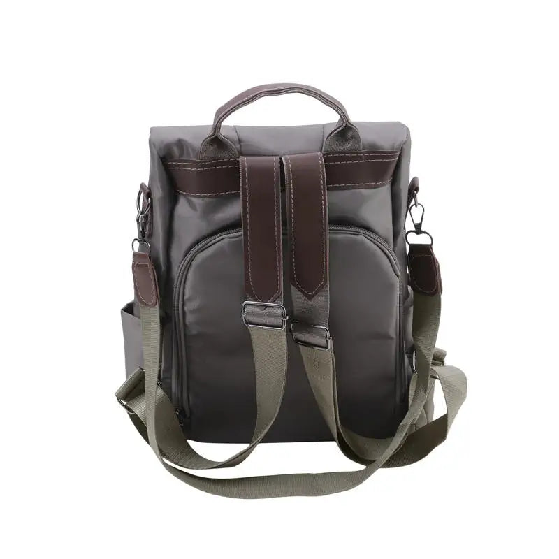 New Women's Multifunction Backpack Casual Solid Color School Bag For Girls Fashion Detachable Strap Travel Shoulder Bag - Tasawoq