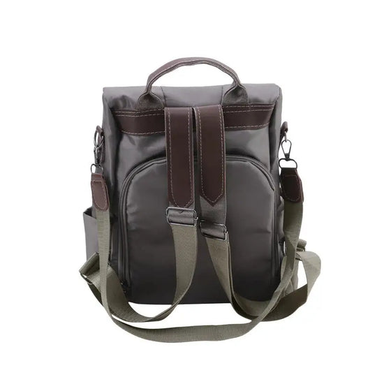 New Women's Multifunction Backpack Casual Solid Color School Bag For Girls Fashion Detachable Strap Travel Shoulder Bag - Tasawoq
