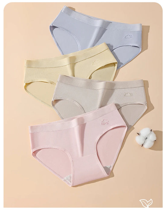 7Pcs Week Pants Cotton Women Panties Breathable Solid Underwear Cute Girls Briefs Soft Underpants Sexy Low Waist Female Lingerie - Tasawoq
