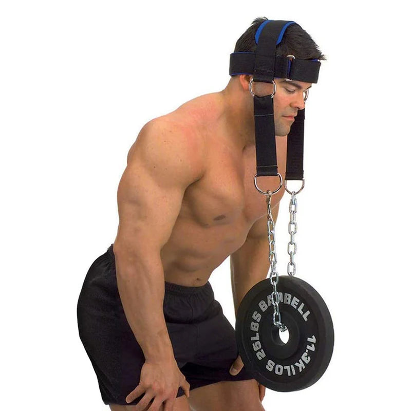 Head Neck Training Head Harness Weight Bearing Cap Body Strengh Adjustable Exercise Strap Neck Muscle Power Training Gym Fitness - Tasawoq