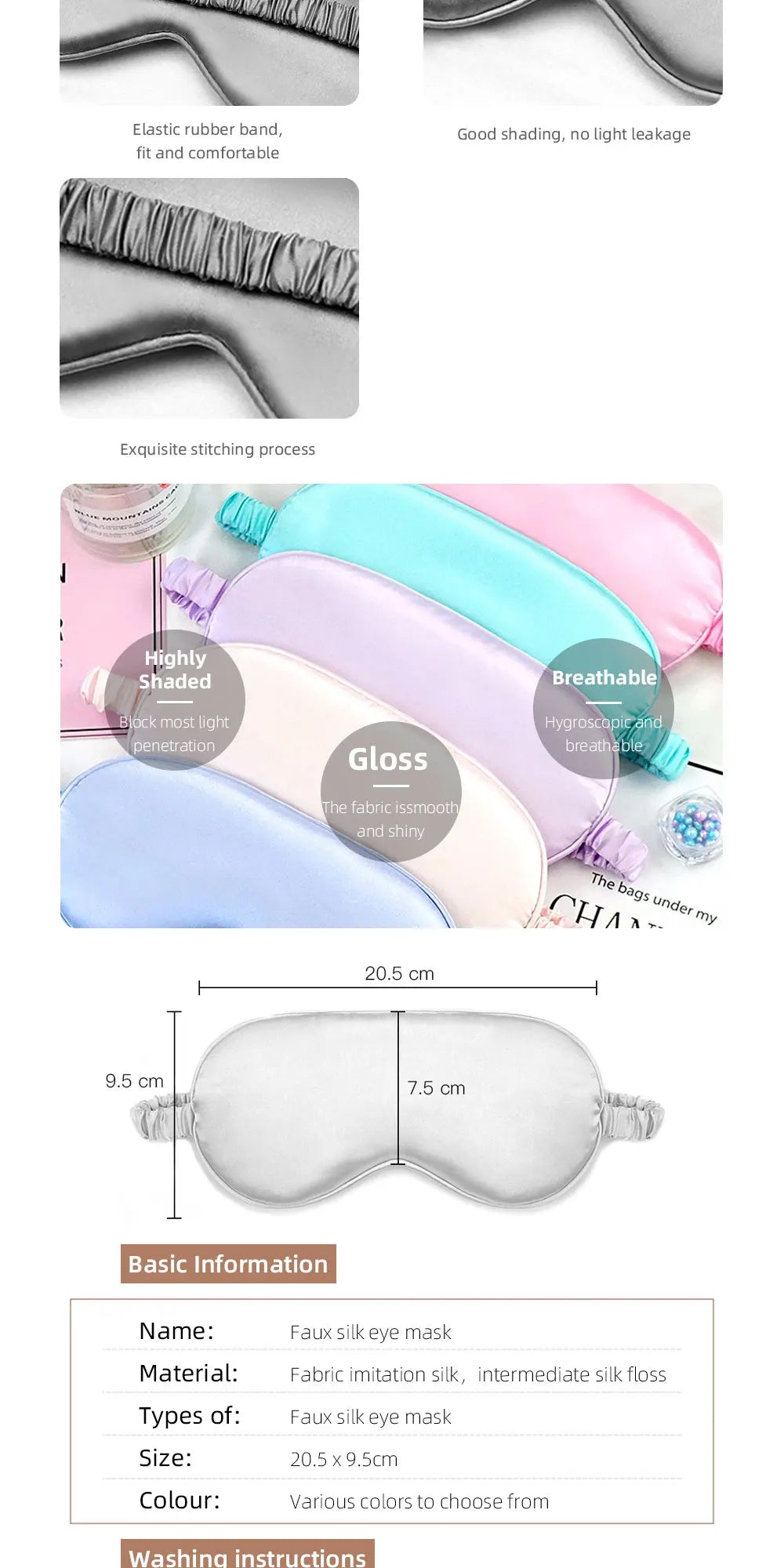 Imitated Silk Eye Patch Shading Sleep Eye Mask Eyepatch Travel Relax Cover Eyeshade Health Sleeping Shield Soft Eye Care Tools - Tasawoq