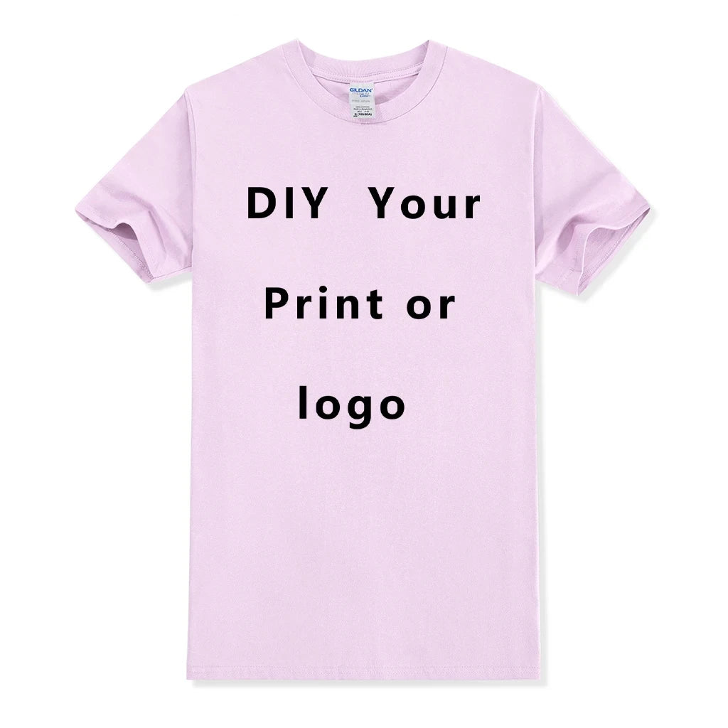 Custom T shirt Women Men Customised Printed 100% Cotton Short Sleeve Your Logo Photo Brand Text Tee Personalize Graphic Clothing - Tasawoq