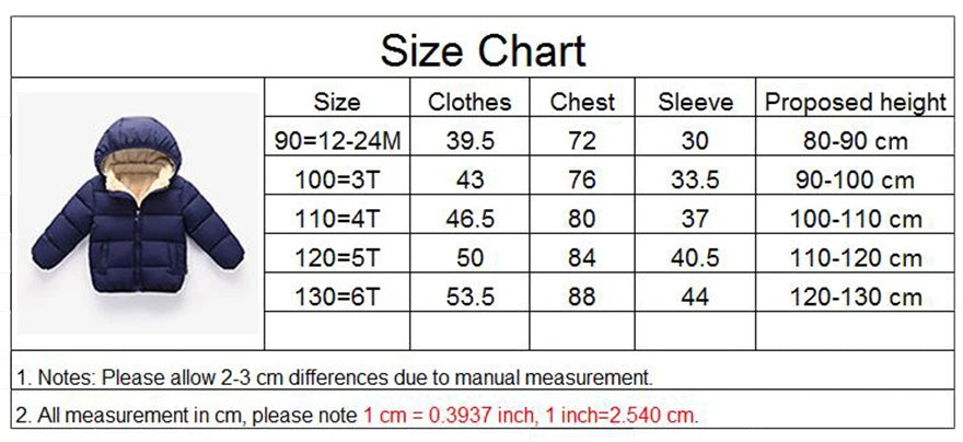 Baby Children Coats Winter Thick Jackets For Boys Warm Plush Thicken Outerwear For Girls Fur Hooded Jacket Kids Clothes Snowsuit - Tasawoq