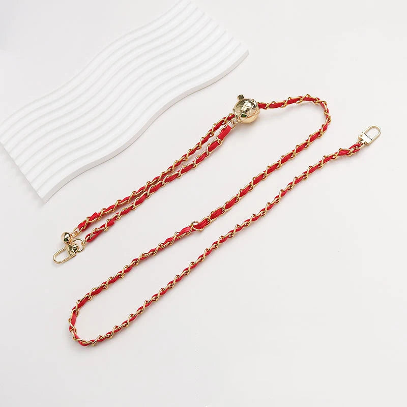 120cm Purse Chain Strap Crossbody Handbag Chains Replacement Leather Shoulder Bag Chain Straps Diy Women Girl Bag Part Accessory - Tasawoq