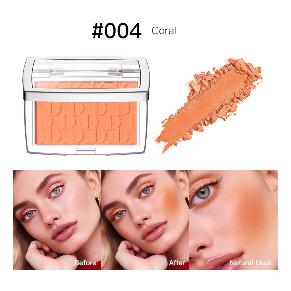 Blush Matte Natural Cheek Tint Brighten Face Waterproof Face Contouring Cosmetics Blush Powder Soft Female Makeup For Cheeks - Tasawoq