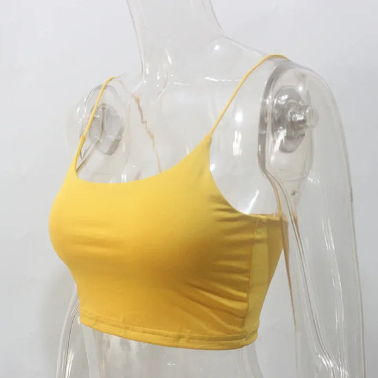 Sexy Sleeveless Vest Corset Crop Top Women Aesthetic Clothing Summer Y2k Streetwear White Black Yellow Red Tank Top for Womens - Tasawoq