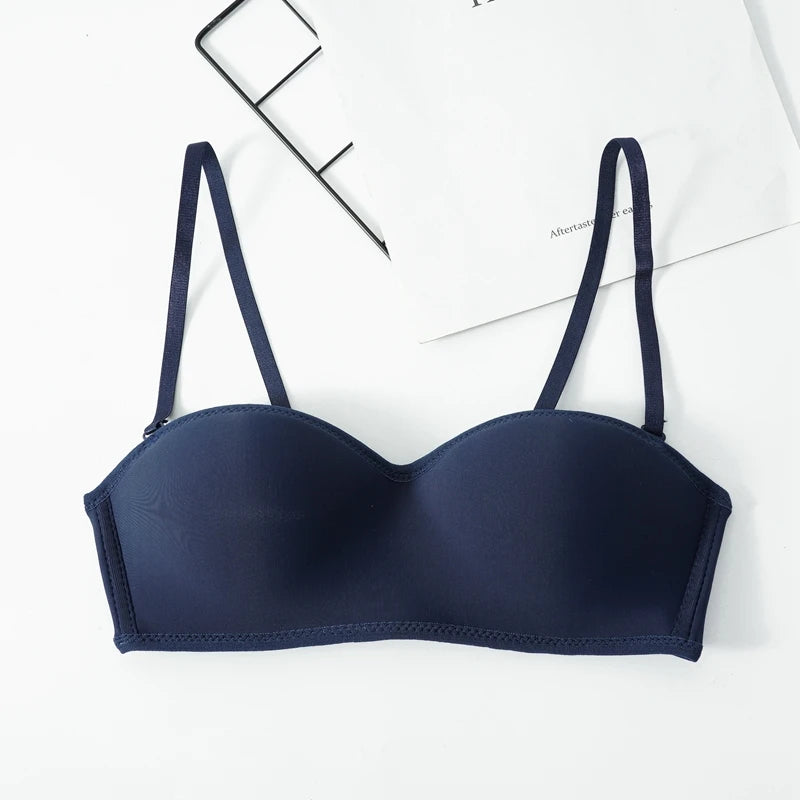 Women Invisible Bra Strapless Bralette 1/2 Cup Women's Underwear Sexy Lingerie Female Seamless Party Wedding Bras - Tasawoq