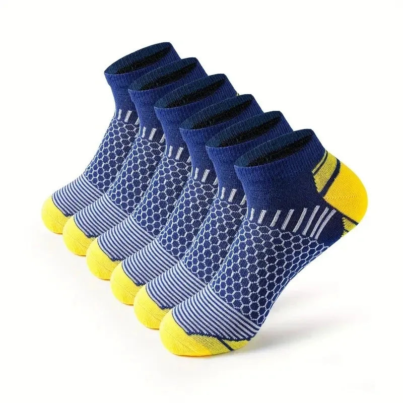 6/12 Pairs for Both Men Women Suitable Sports Low Top Socks Sweat Absorbing Breathable Thin Odor Proof Running Leisure Socks - Tasawoq