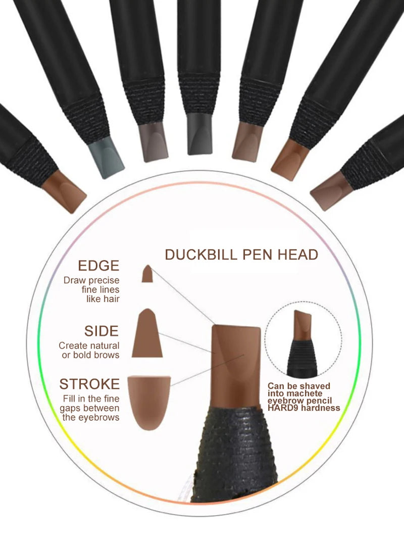 1PC Eyebrow Pencil Waterproof Microblading Eyebrow Pen Tint Tattoo Eyebrows Makeup 6 Colors Natural Long Lasting Eye Brow Pencil - Tasawoq