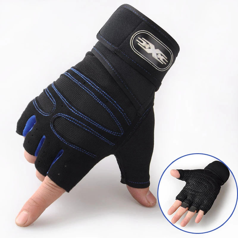 Gym Gloves for Men Women Fitness Weight Lifting Wristband Gloves Body Building Training Sports Exercise Cycling Glove Shockproof - Tasawoq