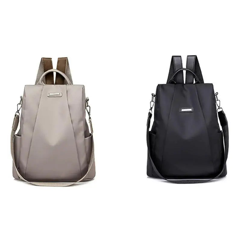 New Women's Multifunction Backpack Casual Solid Color School Bag For Girls Fashion Detachable Strap Travel Shoulder Bag - Tasawoq